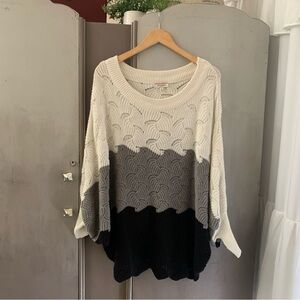 Andree by Unit Colorblock Dolman Sleeve Knit Sweater